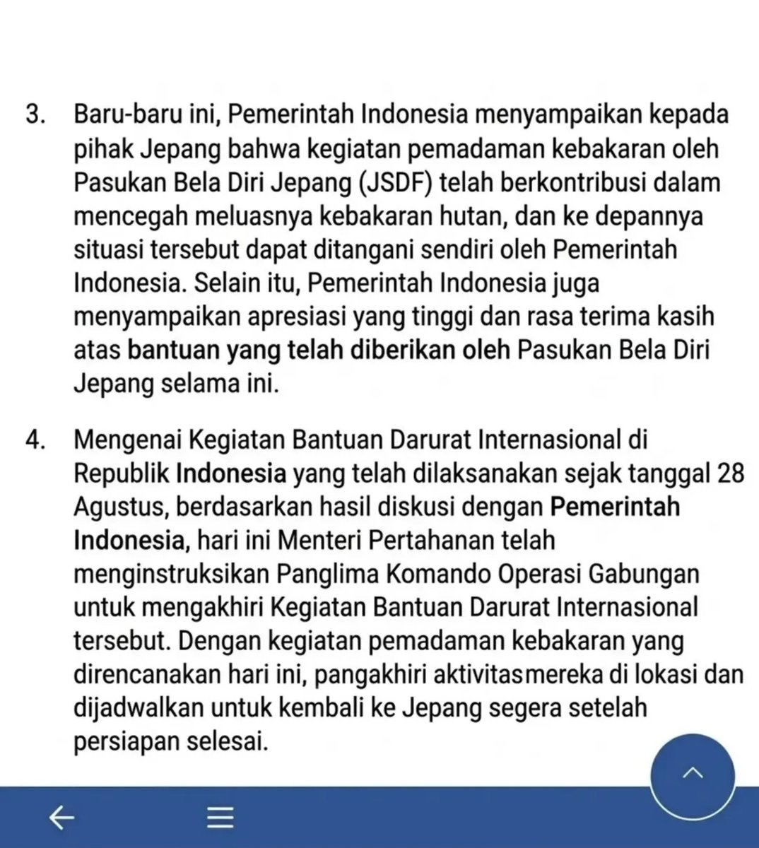 Pacinggembul22's tweet photo. GUYS, U MUST TO SEE THIS!!!! 

PEMERINTAH KITA SOK-SOKAN BILANG KE PIHAK JEPANG KALAU KITA BISA DAN SANGGUP MENGATASI KEBAKARAN HUTAN SENDIRI 😭😭

JADI BANTUAN DARI JEPANG SUDAH DIHENTIKAN GES!!! 😭😭

YA ALLAH DZALIM BANGET PEMERINTAH INDONESIA, DIKASIH BANTUAN MALAH SOK IYE BANGET 😭😭

INI UDH JADI INTERNASIONAL PROBLEM LHOO 😭😭

#ALLEYESONKALIMANTAN