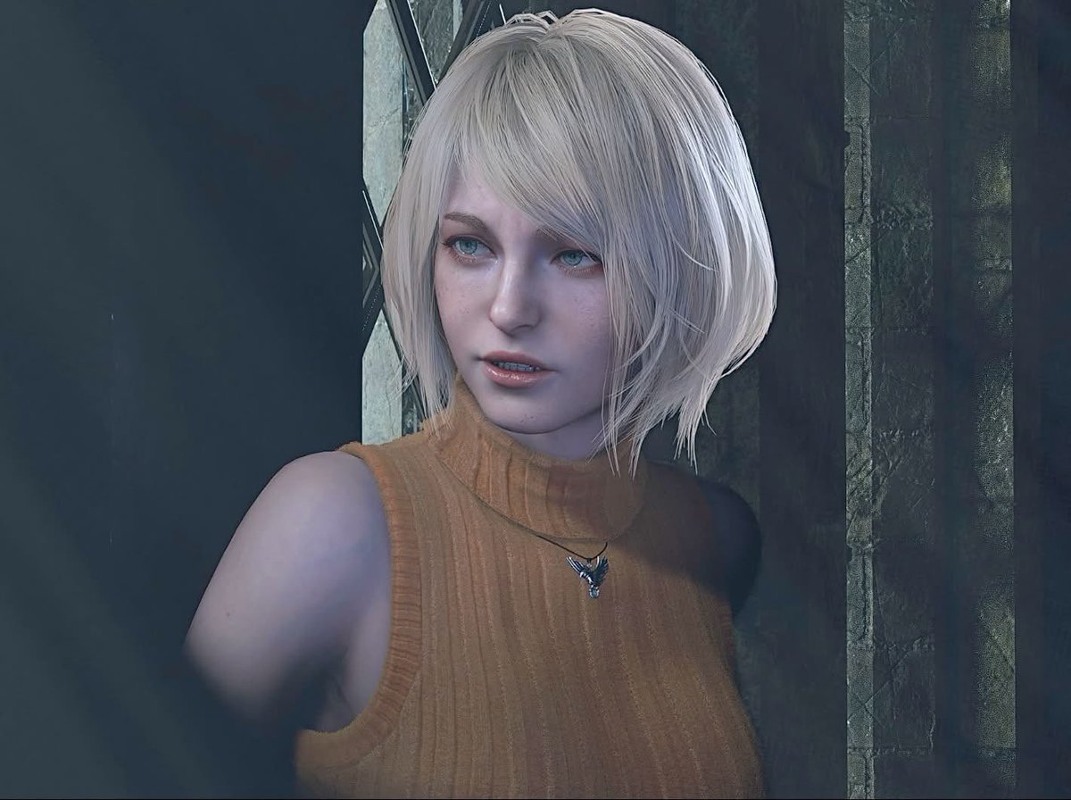 csayric's tweet photo. I'm burning up 

#REBHFun #ResidentEvil4Remake #AshleyGraham #LeonKennedy https://t.co/qGW9o0xVNg