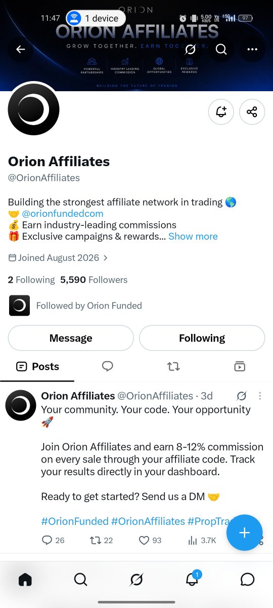 Zed_CRT's tweet photo. @EU_SNIPER_01 @Orionfundedcom @OrionAffiliates Done Bro ✅❤️

Thankyou - @Yasir251213 @Ogcoinss https://t.co/vC56CcwIaO