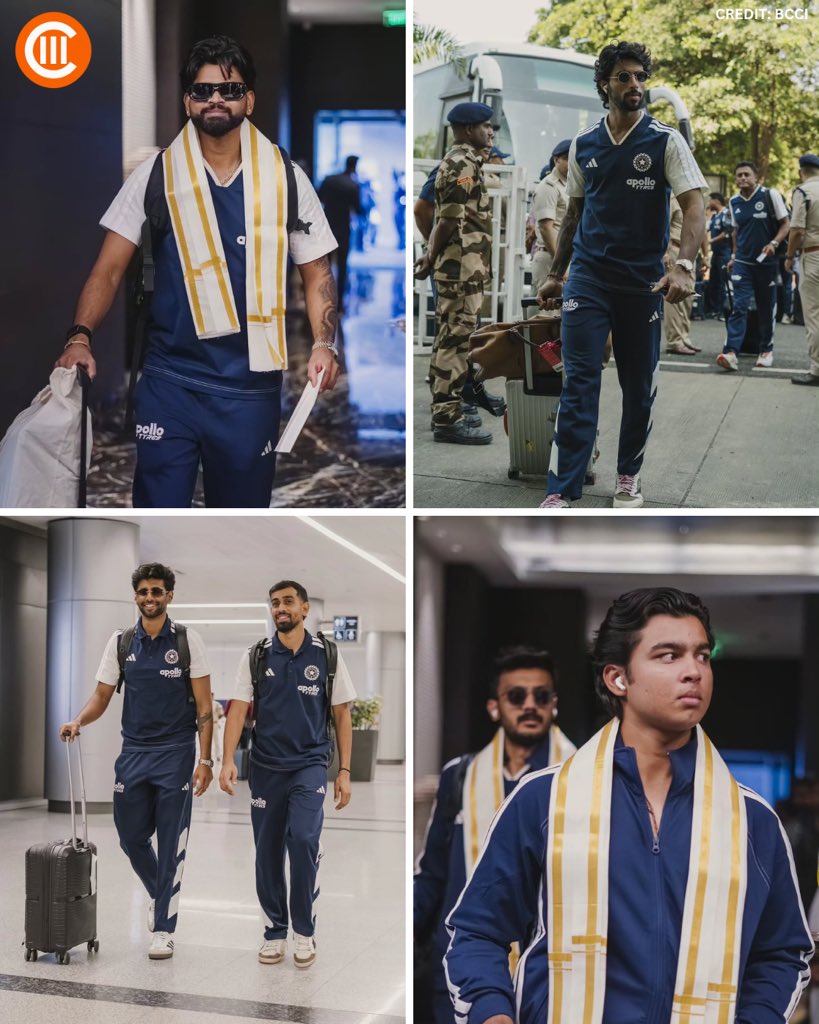 crickrate's tweet photo. Team India has arrived, all set for the next challenge! 🇮🇳💙✈️

#TeamIndia #Crickrate https://t.co/Ah9MWa93Ba