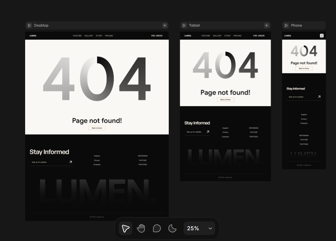 alixasssan's tweet photo. 404 Page for Lumen. https://t.co/9T7wCKNYnC