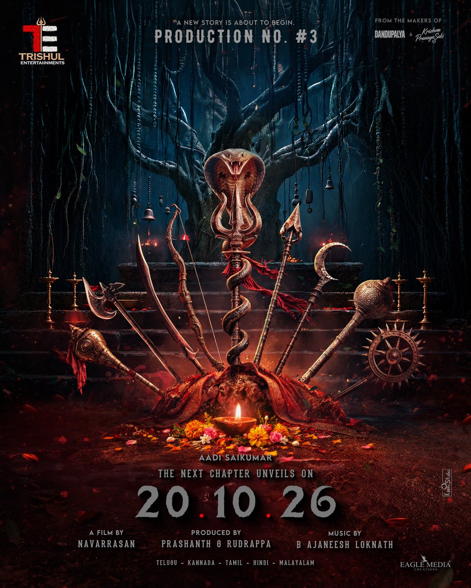 CineTimee's tweet photo. #AadhiSaikumar’s Next Movie First Look From October 2️⃣0️⃣th !
#AADISAIKUMARNext | @iamaadisaikumar | @navarasany |
@AJANEESHB | @Trishul_Ent | #CineTimee | https://t.co/XGRmyskDCO