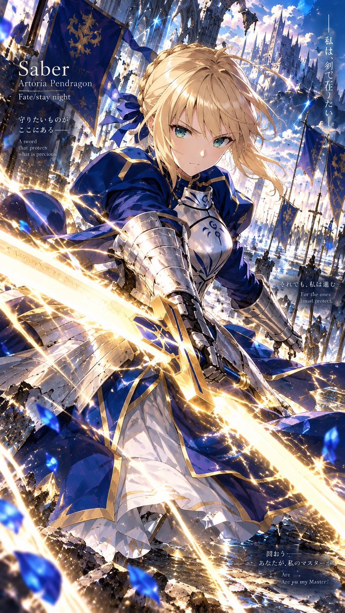 miyabi___ai's tweet photo. 《Fate/stay night》

⚔️ セイバー｜アルトリア・ペンドラゴン

「それでも、私は進む。」

青き鎧に宿る、不屈の意志。💙✨

Saber | Artoria Pendragon ⚔️

“Even so, I will move forward.”

An unbreakable will beneath the blue armor. 💙✨

※非公式ファンアート ・AIイラスト/ Unofficial fan art
※AI illustration

#FateStayNight  #FGO