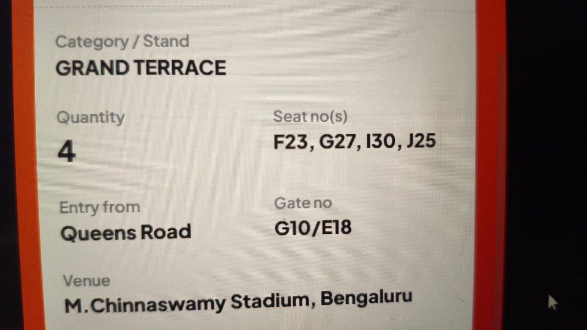 ThePhen12110469's tweet photo. India vs West Indies 5th T20I Tickets - Bengaluru
Transfer: Face-to-face transfer (Devarabisanahalli, Bellandur)
Available: Multiple stands (most seats together/consecutive)
Price: Negotiable
DM or WhatsApp at 9365697608 for more details.
#indvswin #indvswi #bengaluru https://t.co/7XfvuDV9St
