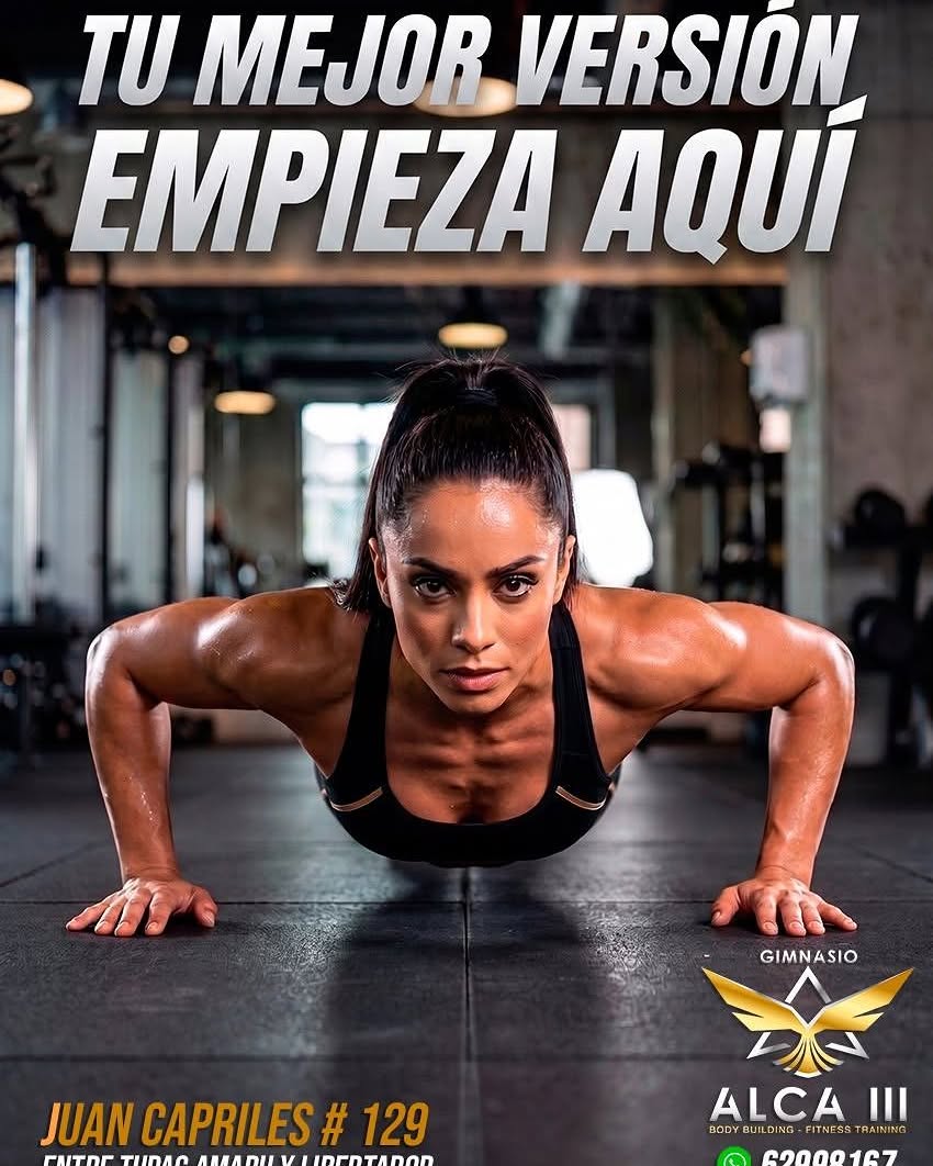 grazi_1979's tweet photo. Tu mejor versión empieza aquí. Esfuerzo, disciplina y resultados en Gimnasio Alca III. Entrena fuerte, supera tus límites y construye el físico que soñaste. Juan Capriles, entre Tupac Amaru y Av. Libertador. Contáctanos: 62998167. Empieza hoy. https://t.co/ldKkSE0YyC