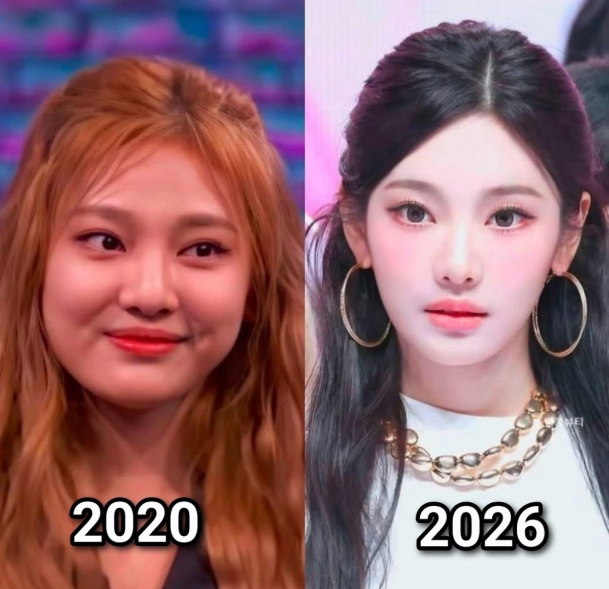 solmerv's tweet photo. Aespa when they debuted vs now… none of their original faces even exist anymore, the transformation is actually insane. https://t.co/xjKQLlTpvt