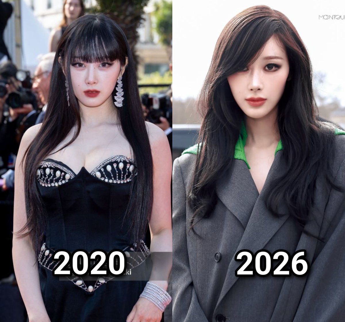 solmerv's tweet photo. Aespa when they debuted vs now… none of their original faces even exist anymore, the transformation is actually insane. https://t.co/xjKQLlTpvt
