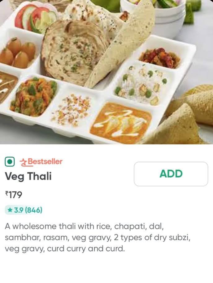 Itsbebo__'s tweet photo. I was very hungry, so I ordered a ₹179 Veg Thali from Sagun Sweets & Restaurant via Swiggy... 

But the thali that was shown in the menu was not what I received in delivery. Many items were missing from the thali and some items were replaced with other items without any information.

When a customer orders food by paying money, they should get exactly what is shown in the menu. How can food items be changed without the customer's consent?

Requesting SwiggyCares to investigate this matter and provide a full refund. When I have paid the full amount, why should I get less items? What should I do now?

Has this ever happened to you too?.