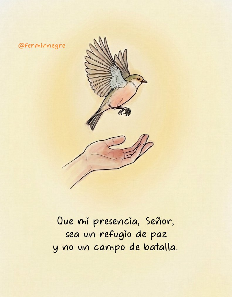 ferminnegre's tweet photo. Ojalá que cada vez más personas creamos que el camino es la paz y no la violencia.
Es muy necesario construir puentes de paz y concordia en estos tiempos.
Viendo cómo están X y los ánimos, me atrevo a hacer esta oración:
🕊️🙏 https://t.co/9xDZftyBpy