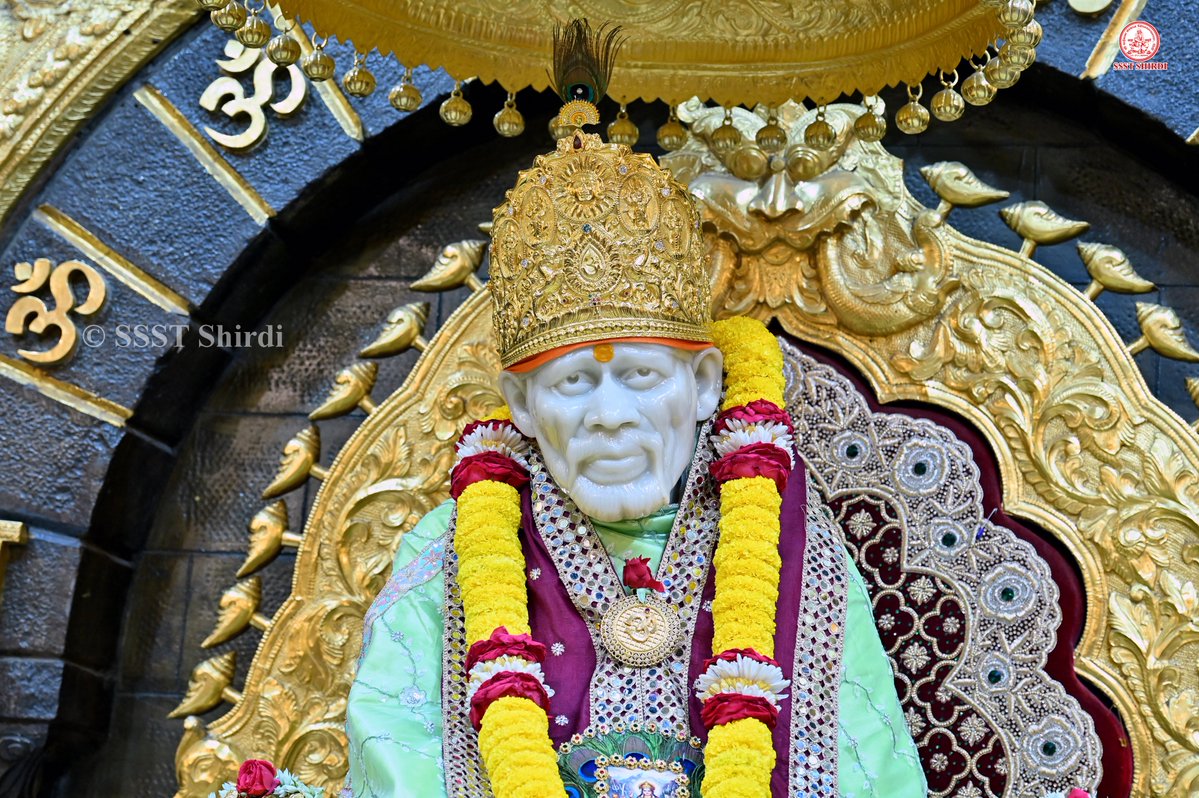 SSSTShirdi's tweet photo. *!! ॐ साई राम !!*
*श्री साईबाबा संस्थान विश्वस्त व्यवस्था,शिर्डी*
*!! ॐ Sai Ram !!*
*Shri Saibaba Sansthan Trust, Shirdi*
≈≈≈≈≈≈≈≈≈≈≈≈≈≈≈≈≈ 
*आरती :- माध्यान्ह आरती*
*मंगळवार १३ ऑक्टोबर २०२६*              *Aarti :-Madhyan Aarti*
*Tuesday 13 October 2026* https://t.co/DgOZON4mnc