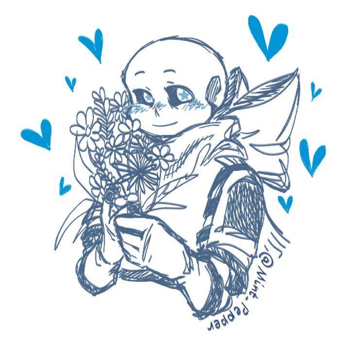 Lallalanie's tweet photo. Flowers from you.

#undertale 
#utmv 
#underswap 
#swapsans https://t.co/dDEdm4hK50