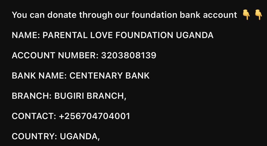 charity_uganda1's tweet photo. Hello family 👋, kindly let's support together for humanity, check our posts and join us in supporting others , God bless you 🙏 #support #kindness #love #donate #joinus #fyp https://t.co/5vZXRK6mKI
