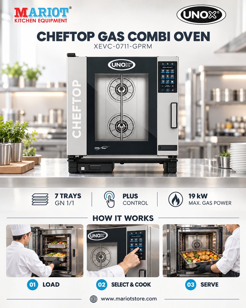 MariotUae's tweet photo. فرن يونوكس شيف توب كومبي غاز — XEVC-0711-GPRM 🔥

✔ 7 صواني GN 1/1 | تحكم Plus
✔ 19 كيلوواط أقصى طاقة غاز
✔ تقنية MIND Maps | أداء احترافي

👇 Shop Now: https://t.co/jsEW5w92js

#UNOX #Cheftop #GasCombiOven #MariotStore #يونوكس #فرن_كومبي_غاز #متجر_ماريوت https://t.co/R3JVH2eNaN