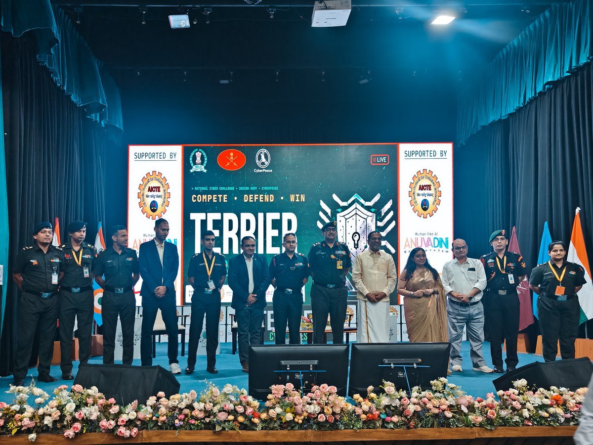 Zoho's tweet photo. Last week, at #TerrierCyberQuest2026 (TCQ 3.0) in New Delhi, Sridhar Vembu, Chief Scientist and Co-Founder of Zoho Corp., shared his perspective on the role technologists play in safeguarding the nation. 🇮🇳
 
Organized by the #TerritorialArmy in collaboration with #CyberPeace, the hackathon brought together talent from across the country to build indigenous solutions for national security. 
 
Thank you @SpokespersonMoD and @cyberpeacengo for having us! Here’s to strengthening India’s technological sovereignty and building a digitally progressive nation. ✨