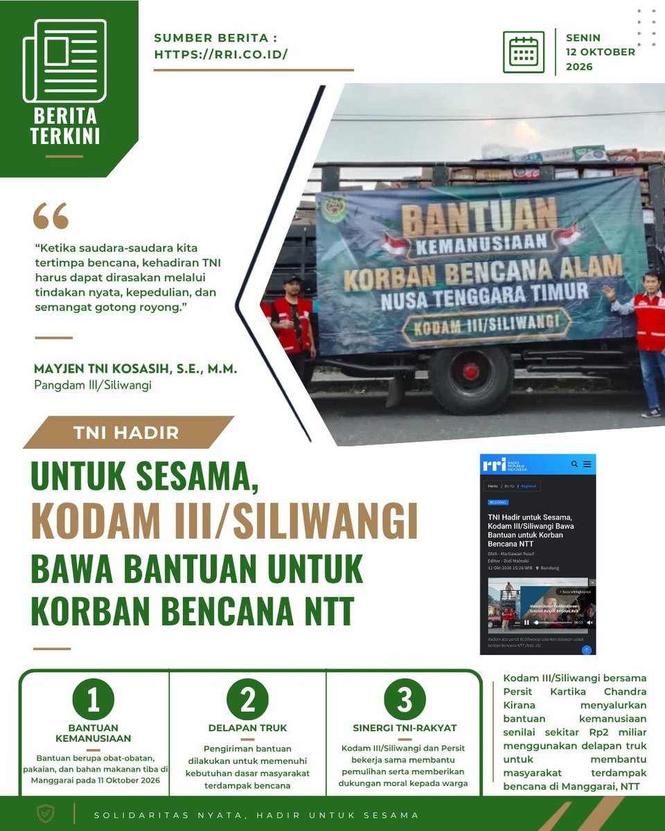 Keishaadelinee's tweet photo. Tentara Nasional Indonesia membangun jembatan darurat, mengoperasikan dapur umum, menyelamatkan para korban. Semua itu demi rakyat, tanpa menuntut balas jasa.

Kerja Tanpa Lelah https://t.co/czokDkUP4N