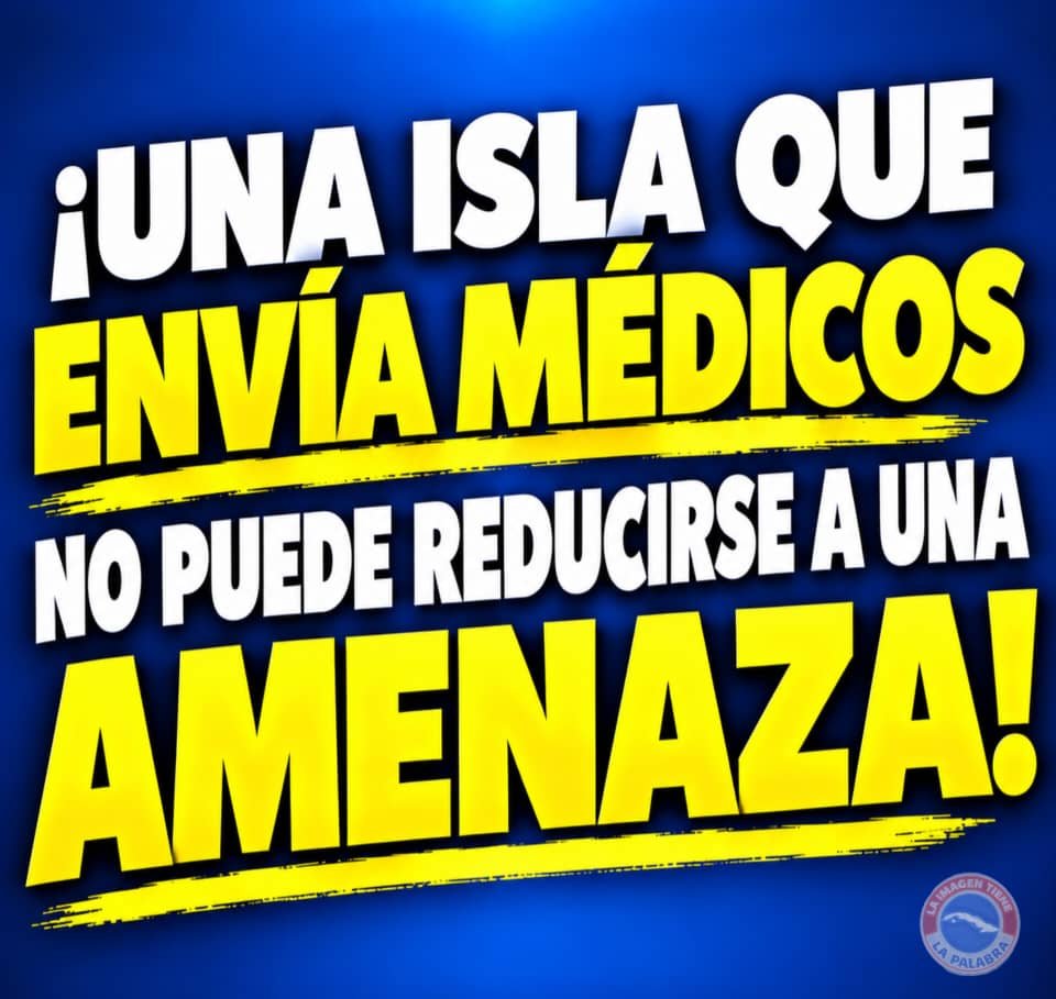 ariannyflavi's tweet photo. 🇨🇺🩺 ¡UNA ISLA QUE ENVÍA MÉDICOS NO PUEDE REDUCIRSE A UNA AMENAZA! ✊
Cuba ha hecho de la solidaridad una bandera y de la medicina un puente entre los pueblos. 🌎❤️‍🩹  UNA AMENAZA, ES UN PUEBLO QUE EXIGE RESPETO! 🇨🇺🔥
#Cuba #NoEsUnaAmenaza #FinDelBloqueo. https://t.co/errk8cV49d