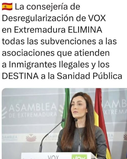 ot47525's tweet photo. Bravo!!! 
Con dos cojones!!!
Esto marcha.
España ya no alimenta a vagos.
¡Viva Vox!
¡Arriba España! https://t.co/SBK2SB2HWH