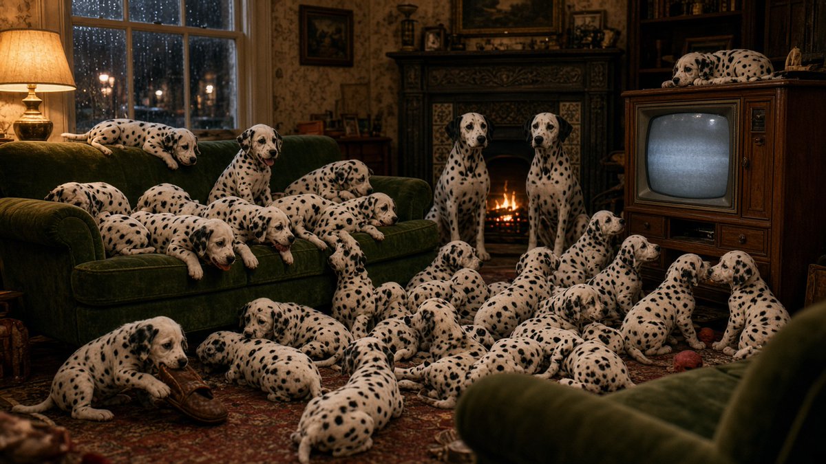 gurkandev's tweet photo. rewatched 101 Dalmatians last night and now my brain is just spots ๐พ
one Grok Imagine prompt, 4 cozy variants. yes, one is in Istanbul and a puppy stole a simit ๐
which one's your wallpaper, 1, 2, 3 or 4?
#GrokImagine #AIArt #PromptDesign #Dalmatians #CozyVibes https://t.co/reGKlHnc1T