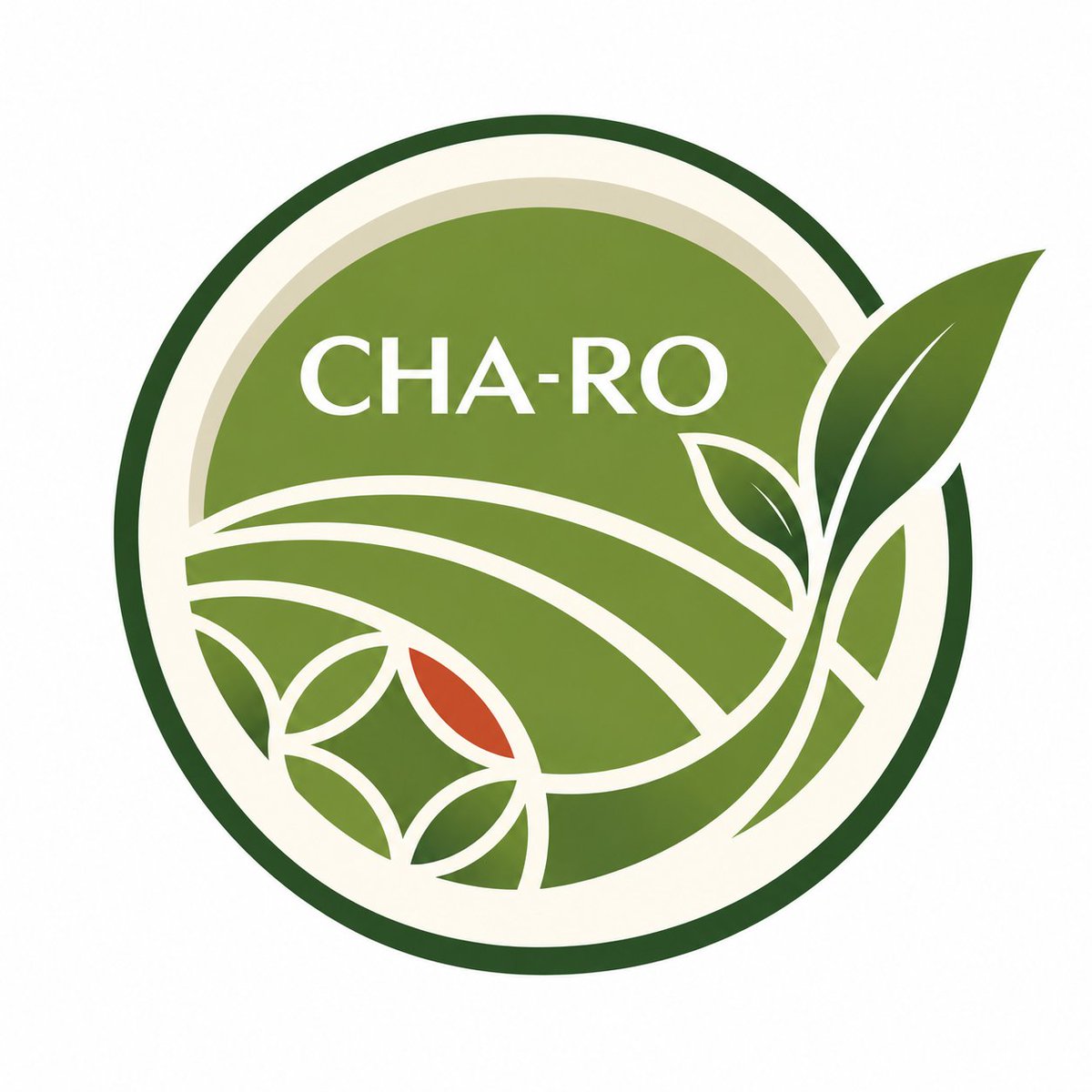 leaveittothe_w's tweet photo. #CHAROロゴコンテスト ２つ目の応募です。 
抹茶の入った茶碗の中に茶畑、茶畑の一部に七宝文様を取り入れて、つながりや繁栄の意を込めたデザインに社名を追加してみました。 https://t.co/TXSaucT1vs