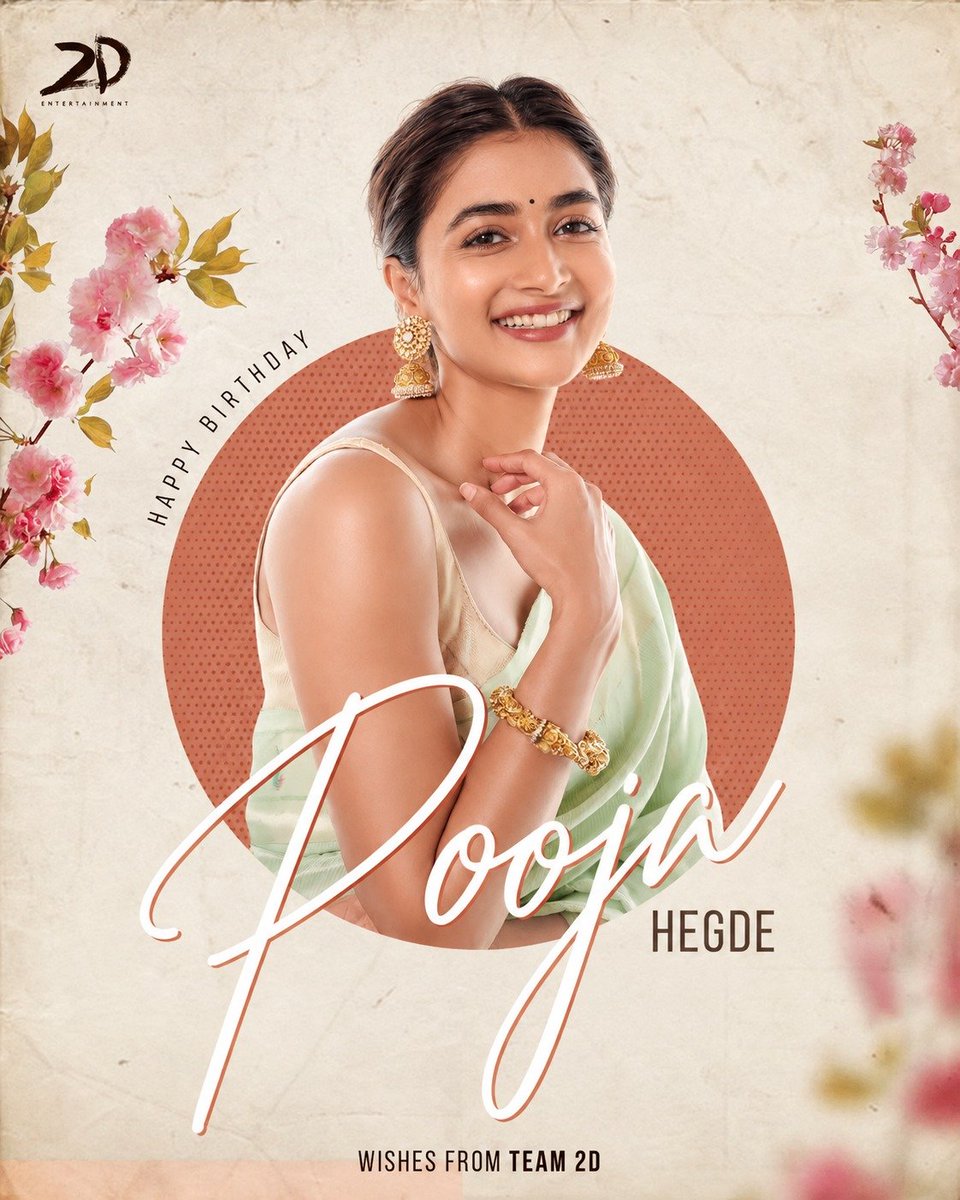 2D_ENTPVTLTD's tweet photo. Happy Birthday, @hegdepooja ❤️✨

Keep shining and spreading your charm, just like our Rukmini in Retro! ❤️ https://t.co/iDf35Paf0F