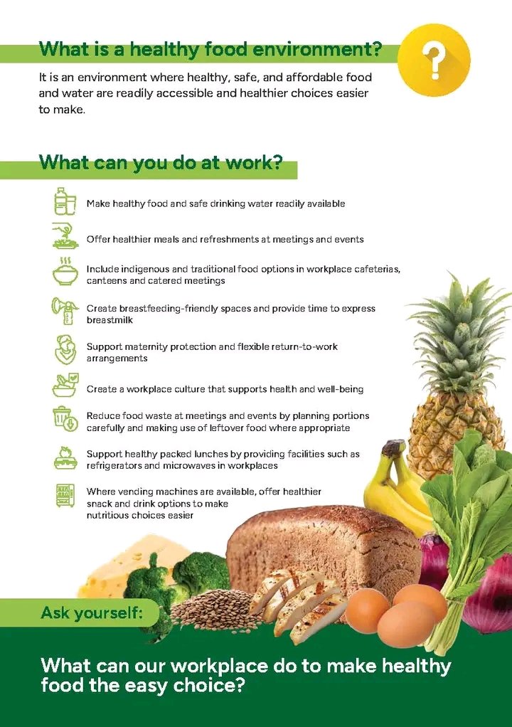 HealthZA's tweet photo. #NNW2026  To achieve  “Creating Healthy Food Environments for Better Nutrition,” National Nutrition Week calls on communities, schools, workplaces, food producers, retailers and informal traders to work together to create food environments where healthier choices are easier. https://t.co/mcNfBkC3JP