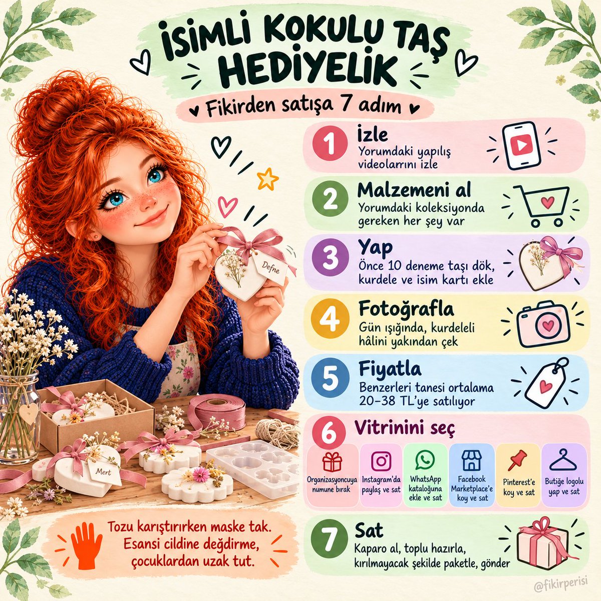 fikirperisi's tweet photo. Bir nikâh, 50 davetli, 50 minik hatıra...

💡 Evden iş fikri: İsimli kokulu taş hediyelik

🏷️ Benzerleri tanesi 20–38 TL'ye satılıyor
✔️ Toplu sipariş alınır

🤖 Yapay zekâya sor: "Kokulu taşımı nasıl farklılaştırırım?"
🎥 Videolar ve 🛒 malzemeler yorumlarda 👇

#EvdenİşFikri https://t.co/mJA1ktLzlt