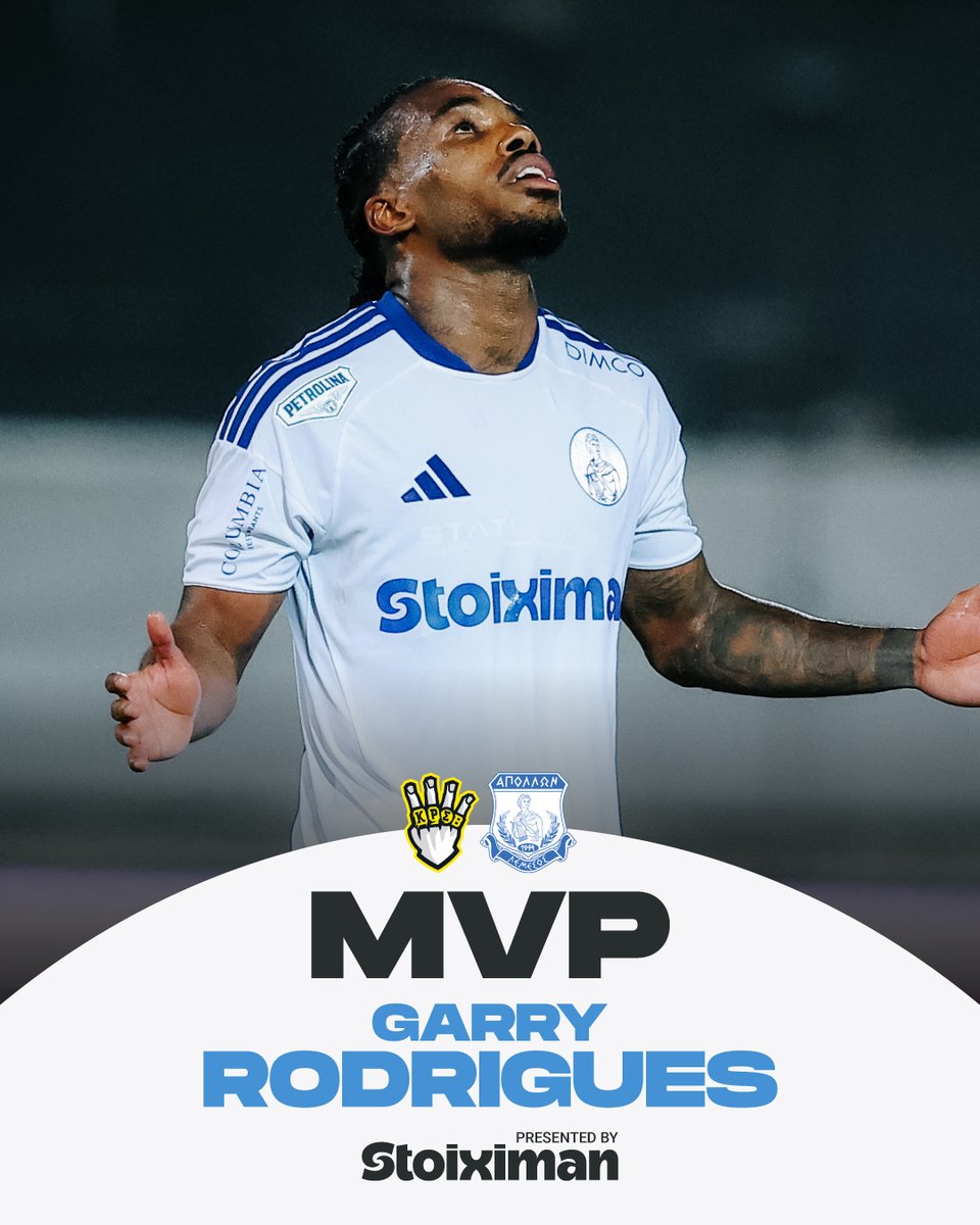 APOLLONOFFICIAL's tweet photo. 🔝 Ο Γκάρι Ροντρίγκες αναδείχθηκε @Stoiximan MVP με ποσοστό 47.2%, μετά την εκτός έδρας νίκη μας με 1-3 επί της ΚΡΑΣΑΒΑ Ε.Ν.Υ.

📊 Διαβάστε αναλυτικά https://t.co/hJxy0cTXXU https://t.co/qKBTcFPGhU