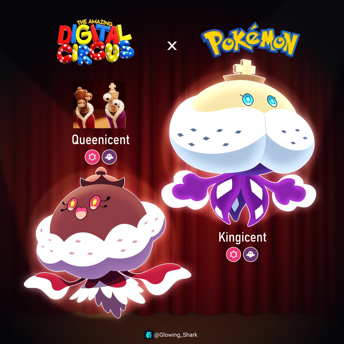 Glowing_Shark's tweet photo. Part Two of Pokémon x TADC Designs! We finally get to see Jax 😭✨ https://t.co/UVqjzW28ri