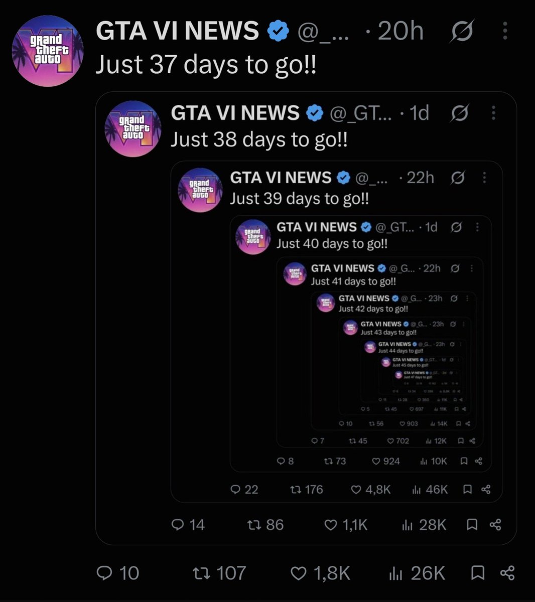 _GTAVI_'s tweet photo. Just 36 days to go!! https://t.co/kZnkGmB0Oi