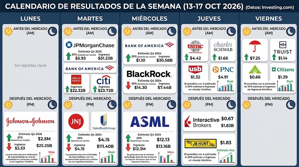 alborotostock's tweet photo. Hoy empiezan a reportar resultados trimestrales las principales empresas del mundo, 

habrá volatilidad? que se espera de ASML y TSMC?

#JPMorgan #GoldmanSachs #BankOfAmerica #BlackRock #Citigroup #WellsFargo #InteractiveBrokers #ASML #TSMC #UnitedHealth #JNJ
#MercadoDeValores #WallStreet #BolsaDeValores #EquityResearch #InversionEnBolsa #RentaVariable #Trading #ValueInvesting