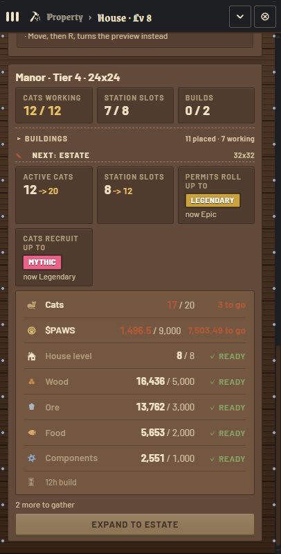 gaten_ouran's tweet photo. 🐈 Paws of Sherwood🐈
ゲームはこちらから💁
https://t.co/o9KI5dkLfS
土地のアップデート経過情報！！
着実に少しずつ🤏
けれどこれが1番いいんだよ！
ワイルドだろぅぅ🦺
DYORでよろしくお願いします！！
@pawsofsherwood 

#PawsOfSherwood #Web3Gaming  #CryptoGaming https://t.co/XKQ3NsORlT