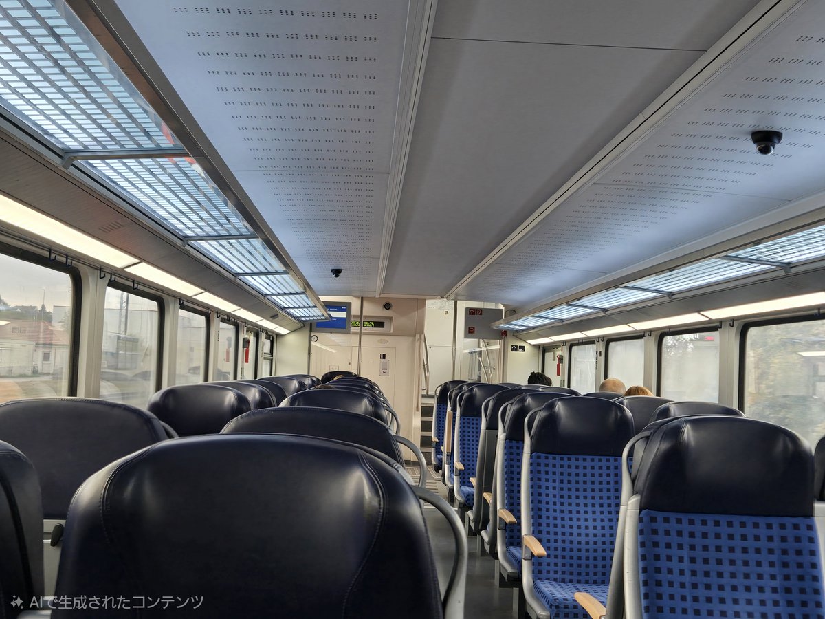 Reds_no1's tweet photo. 電車の中は鈍行にもかかわらずとても座席が広くフカフカで立派です🚃✨️  湘南新宿ライングリーン車をグレードアップした感じ☺  消しゴムマジックでこっち向いてたおじさんを消した写真を投稿します📷
マンハイムまで約50分、ノンビリ車窓の景色を堪能しながら過ごします(*´▽`) https://t.co/LN9M9r9jOp