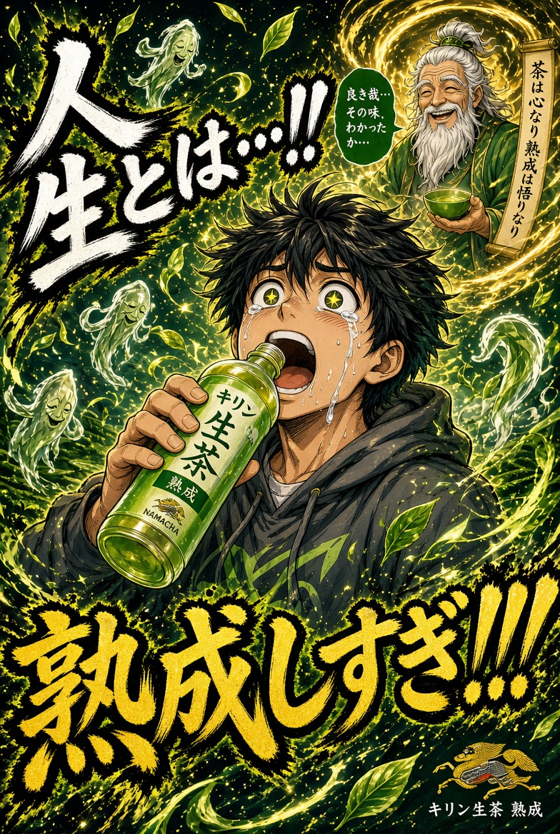 neta_only_jpn's tweet photo. 飲んでみたら急に「人生とは…」とか考え始めてしまった
一口で茶葉の記憶が蘇るってどういうことだよ…
熟成しすぎだろぉぉぉ！！！

#生茶熟成を飲んでみた

#ネタツイート定期
#ネタツイート
#フォロワー増やしたい
#助けてください https://t.co/xIc0MCDsDJ