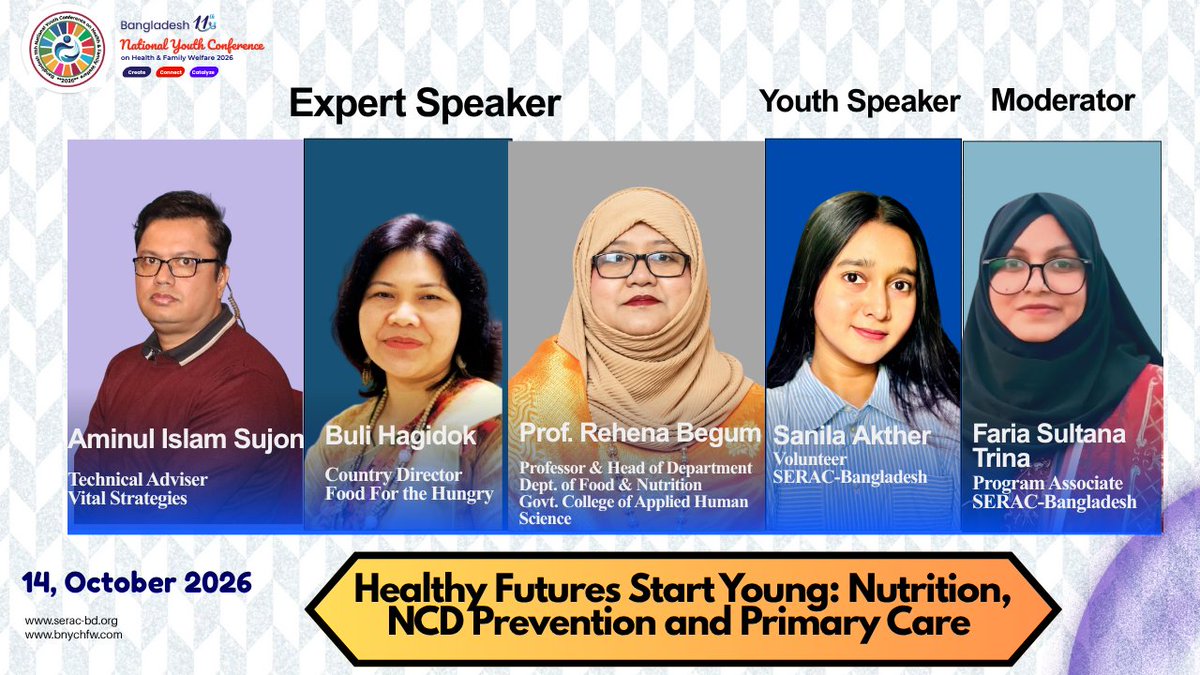 serac_bd's tweet photo. Healthy Futures Start Young: Nutrition, NCD Prevention and Primary Care
#BNYCHFW2026 #SERAC_Bangladesh #CommonwealthFoundation #Amplify_Change #BYHAN #CYOB #PlanInternationalBangladesh #MarieStopesBangladesh #ShareNetBD #YCCJ https://t.co/IfYCB5tTtH
