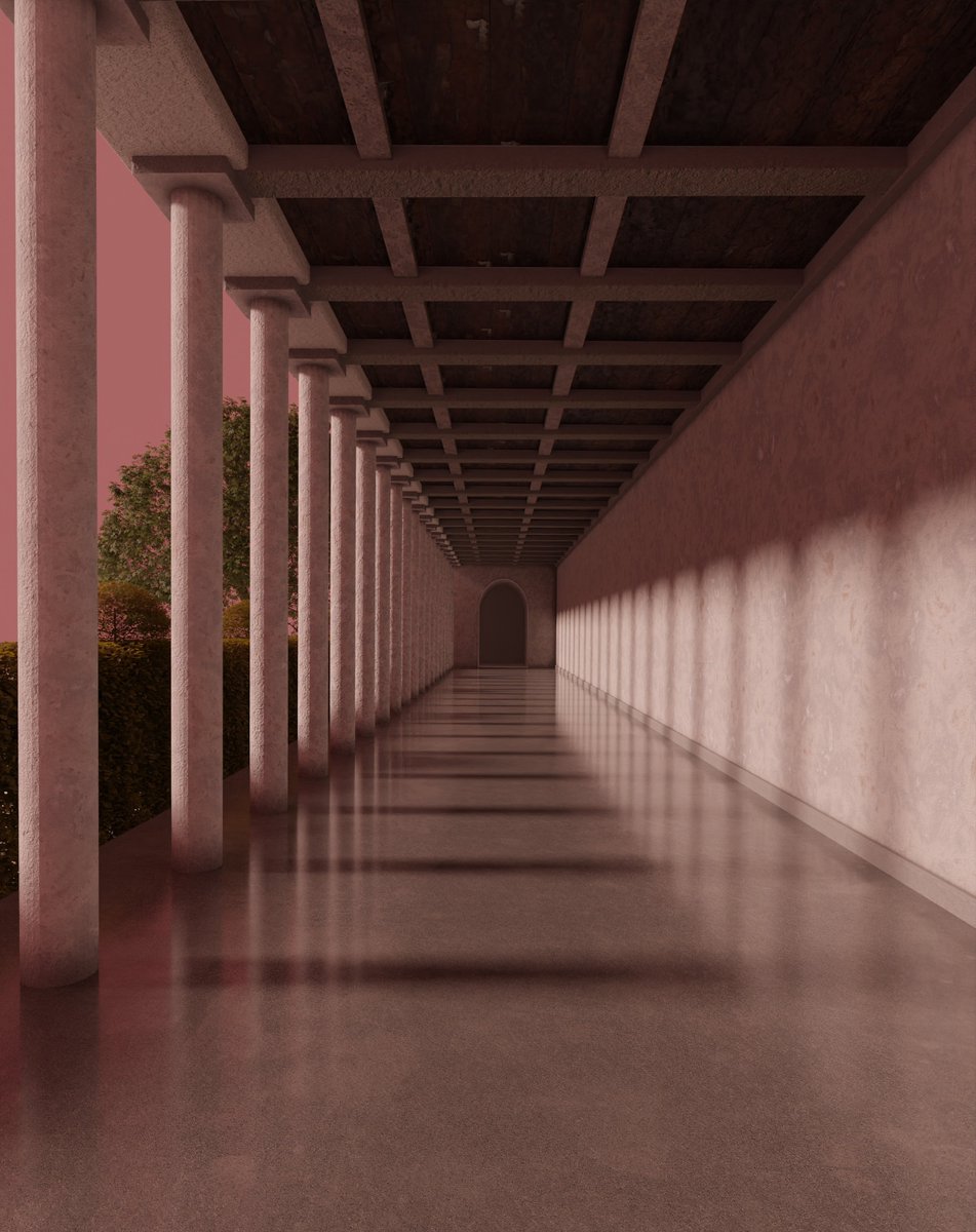 Ciroies0b's tweet photo. throwback to 2023 .. pink corridor, long shadows, tried to make cycles feel like 35mm film 🎞️ blender only, no AI

full project 👉 https://t.co/H86sEfebGg

#b3d #surreal3d https://t.co/nunuduDKb7