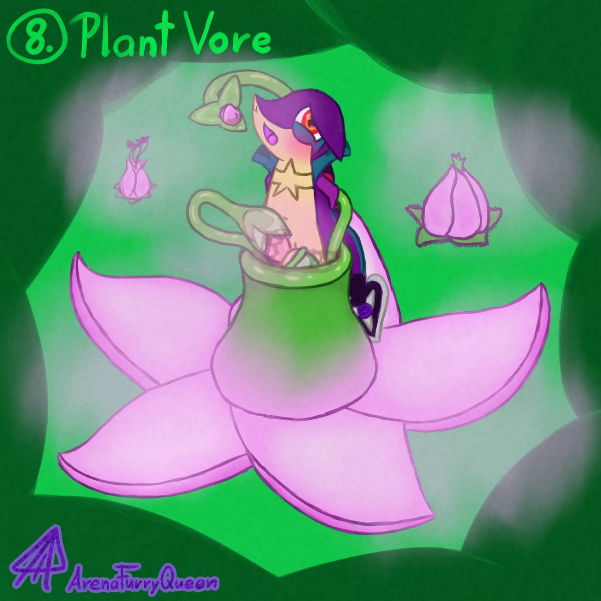 ArenaFurryQueen's tweet photo. Drawing every single day for Kinktober~

For Day #8 I took a walk and found a new area with some giant plants, little did I know they would be so needy for my body and my fluids to feed on, use me to be their infinite source of food~ 💚🩷

#snivy #kinktober #nsfw #yiff #pokeporn https://t.co/Rqf8VghWO0