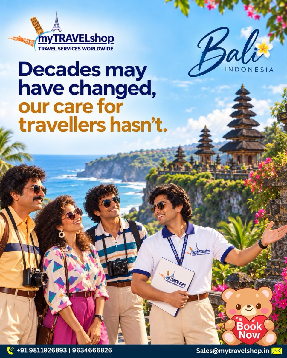 ummutopcu's tweet photo. Decades change, but unforgettable journeys never go out of style. Discover Bali’s beaches, landscapes, culture, and iconic temples with myTRAVELshop. Plan your Bali getaway today. https://t.co/WAyKSr58ng
