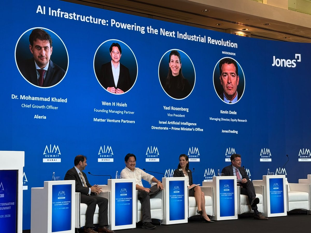 AIM_Summit's tweet photo. Starting Day 2 strong with:: AI Infrastructure: Powering the Next Industrial Revolution

Hosted by @jonestrading  &amp; @matter_vp, this session explores the infrastructure opportunity emerging as artificial intelligence reshapes industries.

#AIMSummit https://t.co/c8Nn7HdRSL