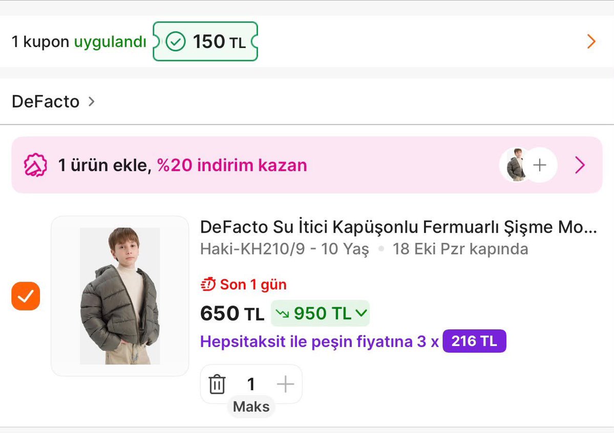 indirimarsiv's tweet photo. Koooşş giyim kodu geldii🏃‍♀️🏃‍♀️ EKİMTARZI150 koduyla Defacto mont 650₺’ye düşüyor koooşş🏃‍♀️🏃‍♀️🏃‍♀️

https://t.co/Xh9yDvqlxg
reklam https://t.co/KxCmfxxQuQ
