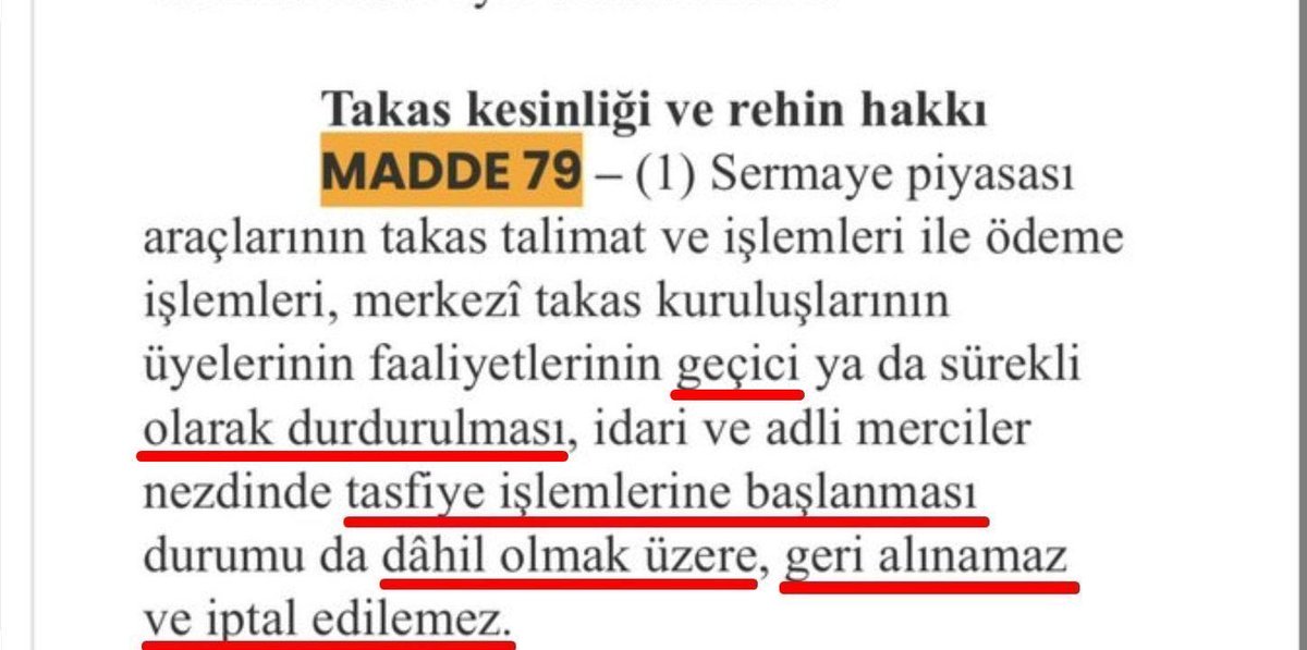 istanbulbullish's tweet photo. Kanun yazıyor işte tasfiye halinde bile fon satış talimatları geri alınamaz, iptal edilemez diye. Takas kesinliği var. Tasfiye halini dahi önceden öngören, düzenleyen bir kanun var bir de olağanüstü tasfiye diye bir kavram çıkarmaya çalışıyorlar. Tasfiye tasfiyedir başka isimler takmayın şuna . #PBLKborcunuödeyin