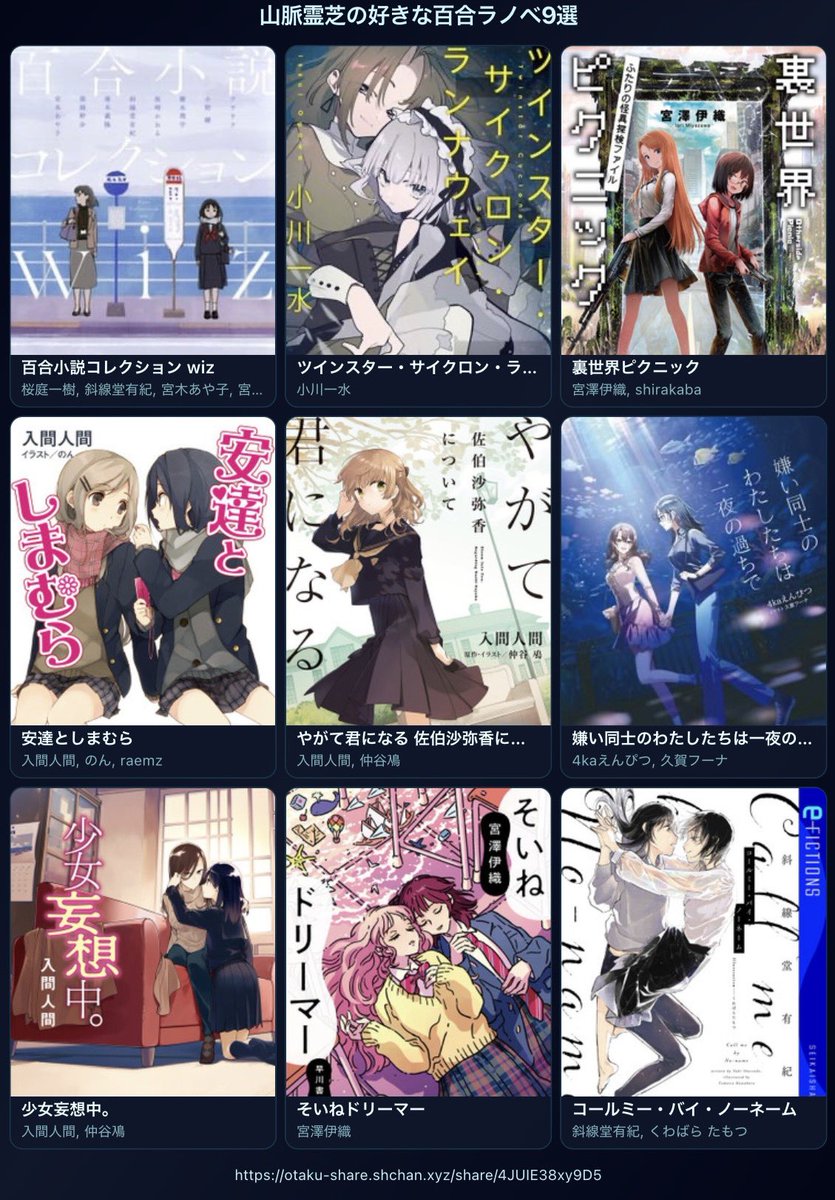 Sanmyaku_Reishi's tweet photo. 固定ツイ更新

山脈霊芝(さんみゃく れいし)と申します
やが君から百合を知って5年ぐらいの学生です。

遅筆ですがたまにカクヨムで創作してます。
いろいろな人とお話出来ると嬉しいです！よろしくお願いします〜！

#百合好きさんと繋がりたい
#百合が好きな人と繋がりたい
#百合好きと繋がりたい https://t.co/SYpS1ABvhy