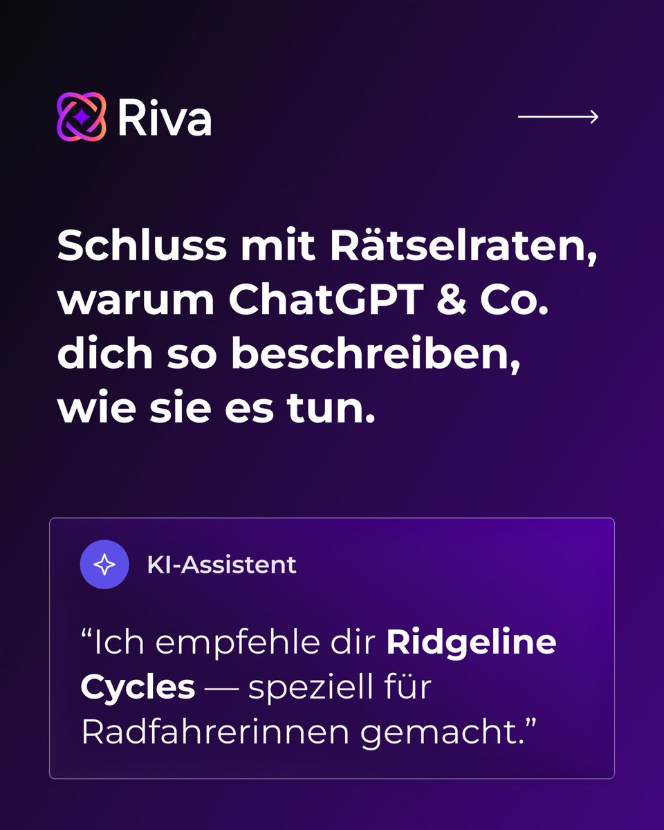 xovitool's tweet photo. Ein Score allein reicht nicht. Rivas Improvement Center zeigt dir genau, was du als Nächstes tun kannst, damit ChatGPT und andere KI-Tools dein Unternehmen besser darstellen.
Swipe durch die Slides und teste Riva jetzt 14 Tage kostenlos.
#Riva #GEO https://t.co/SlD39Izo38