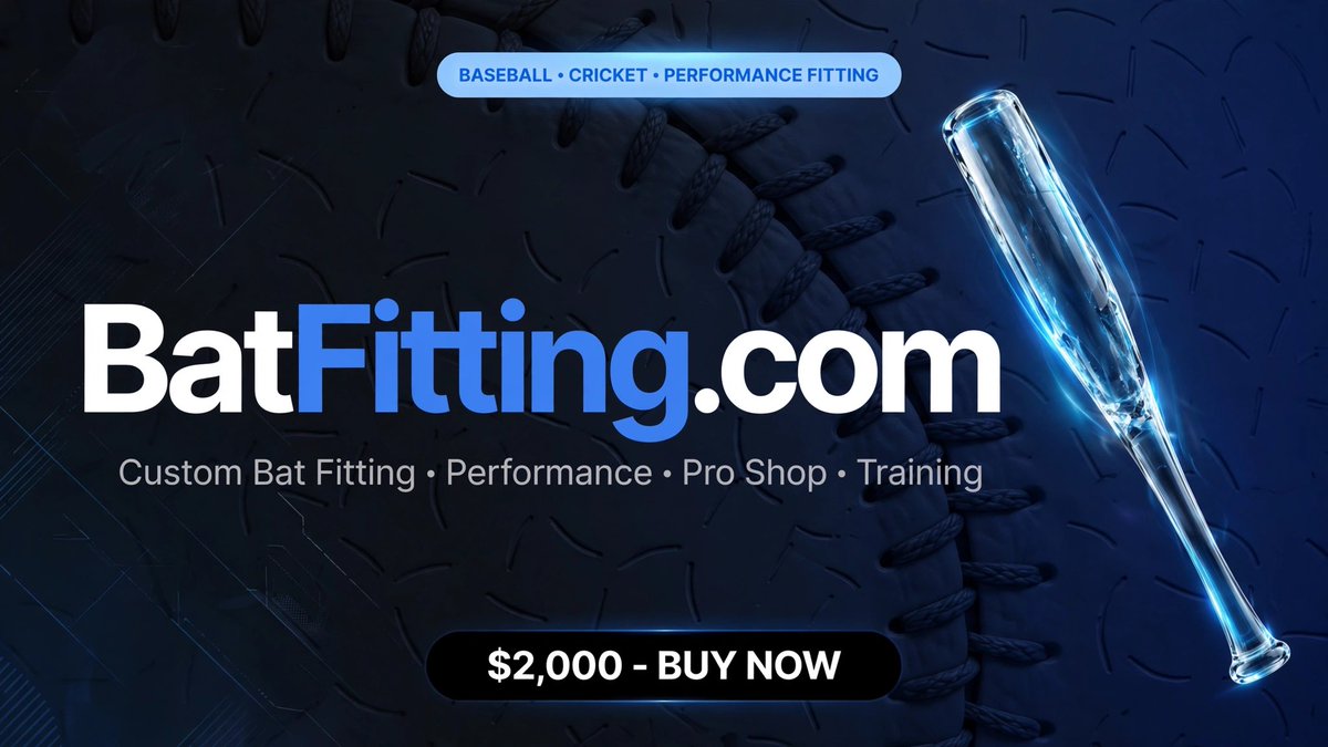 _Kolade_Dan's tweet photo. ⚾ https://t.co/vI9DqxQzaw - $2,000

Every pro gets fitted for their bat. Weight, length, swing.

This .com is the category domain for:
Baseball / Cricket fitting studio, pro shop, training tech.

DM to own it.

#Baseball #Cricket #DomainForSale #SportsBiz https://t.co/jszlFdI6XH