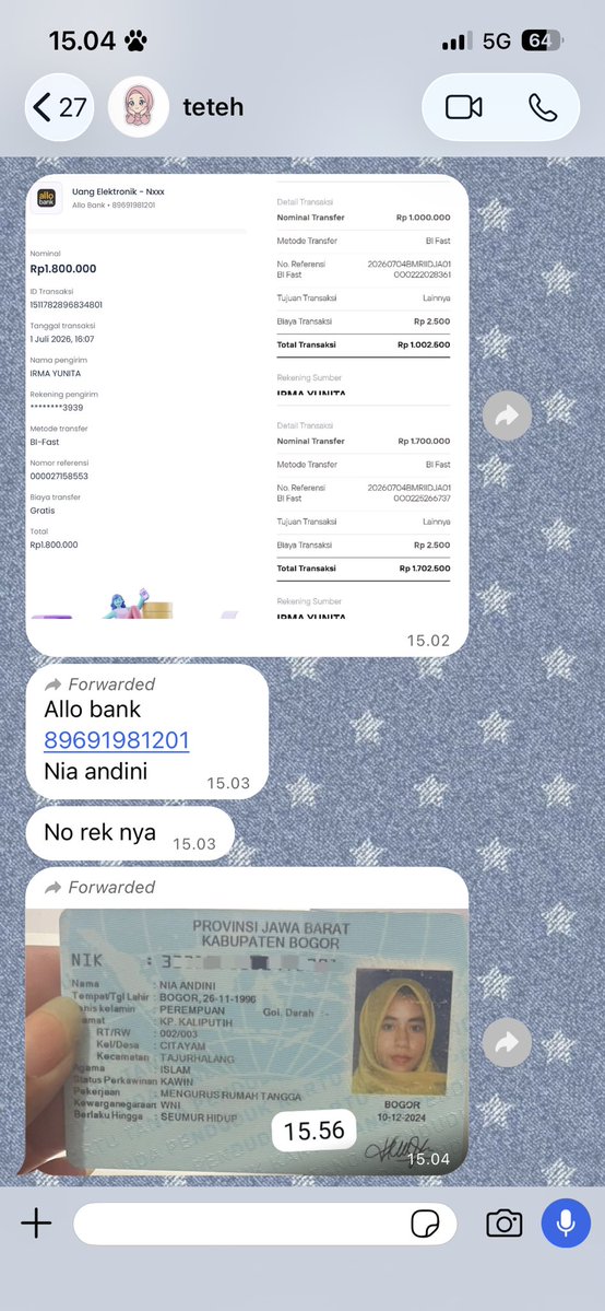 suaaberrie's tweet photo. {HELP RT} SCAM TIKET BTS ARIRANG DAY 2

PLATINUM TRIBUNE- Day 2
data si penipu
: Nia Andini
: +62 896-9198-1201
: niaandiniii4@gmail.com

sebenarnya ini bukan aku yang beli tiket, tapi teteh aku yang panic buying itu😒 (gue gabisa maki” orangnya soalnya gap umurnya lumayan🙏🏻) https://t.co/VE7SLBcSCO