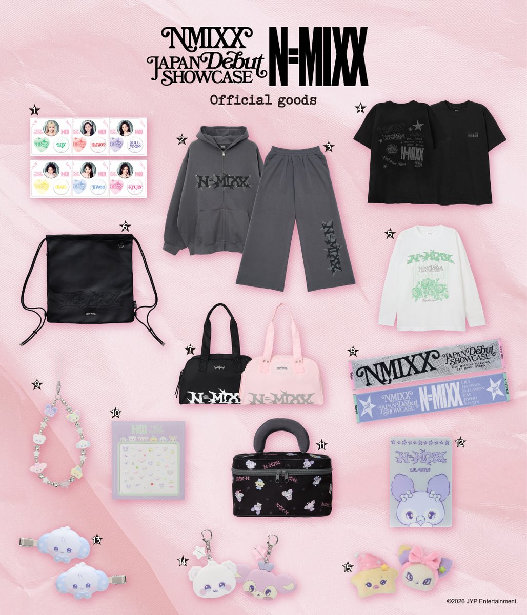 JYPJAPAN_NMIXX's tweet photo. 𝐍𝐌𝐈𝐗𝐗 𝐉𝐀𝐏𝐀𝐍 𝐃𝐄𝐁𝐔𝐓 𝐒𝐇𝐎𝐖𝐂𝐀𝐒𝐄
“𝐍=𝐌𝐈𝐗𝐗”

＼ オフィシャルグッズラインナップ解禁 ／
および先行通販決定 🎁🩷

🏹 詳しくはこちら
https://t.co/0Hbc9wJ9m2

#NMIXX #엔믹스
#NMIXX_JAPAN_DEBUT https://t.co/rZgXGdV9Tu