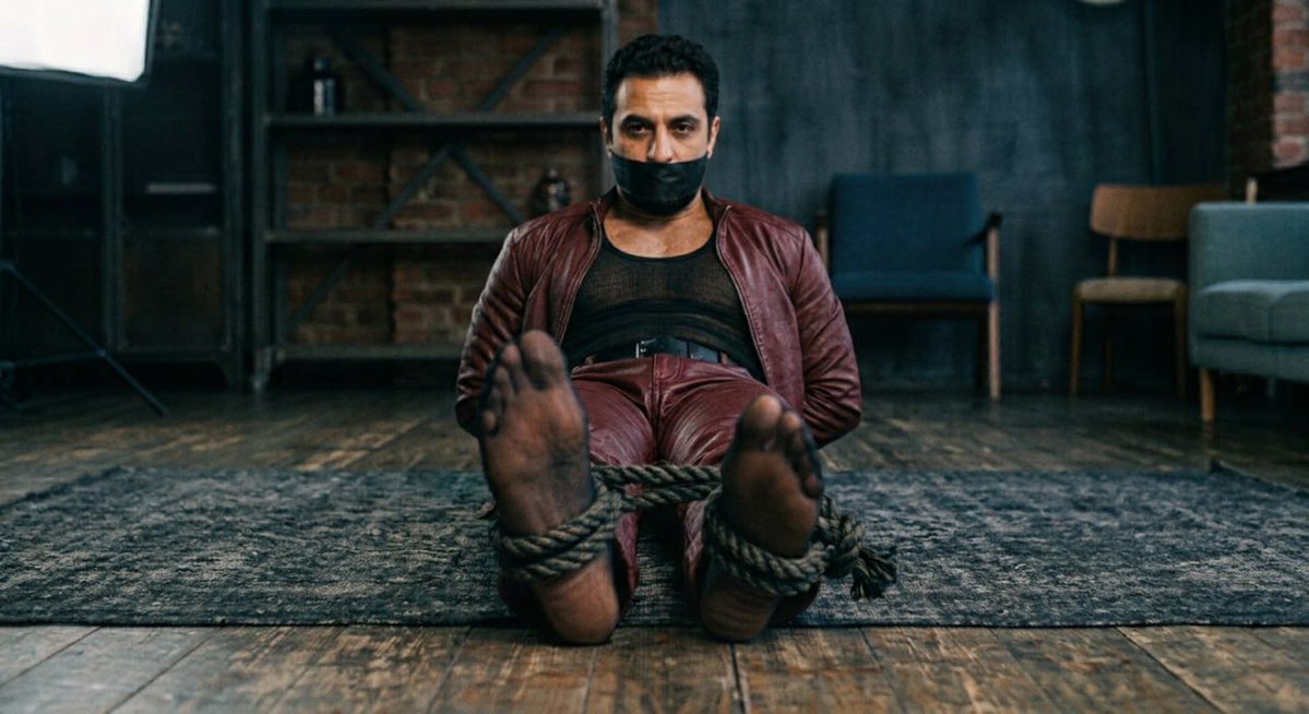 MaleFeetKink's tweet photo. The whole process of having a man in leather and tied up to be able to enjoy those beautiful feet 😈🔒
#malefeet #sheerssocks #leather #bdsm https://t.co/ami0hmAEJV