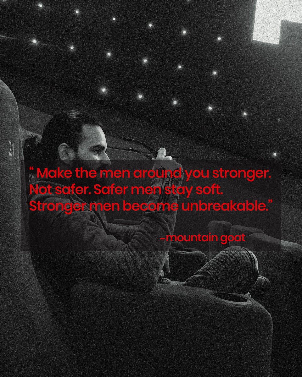 the_BattleCamp's tweet photo. Soft men need comfort.
Strong men need pressure

When you protect a man from struggle, you keep him weak.
When you push him to grow, he becomes unbreakable.

Surround yourself with men who demand more from you

That’s how brotherhood is built.
Join the ones who raise the standard https://t.co/aaE8wdxccO