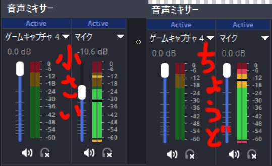 shijutsu_sei's tweet photo. 個人V、音量小さい問題は絶対OBSが悪い！！
なんで緑が快適ラインじゃないんだよ！！！
わかんないでしょそんなことさァッ！！ https://t.co/sBPQVfJhAo