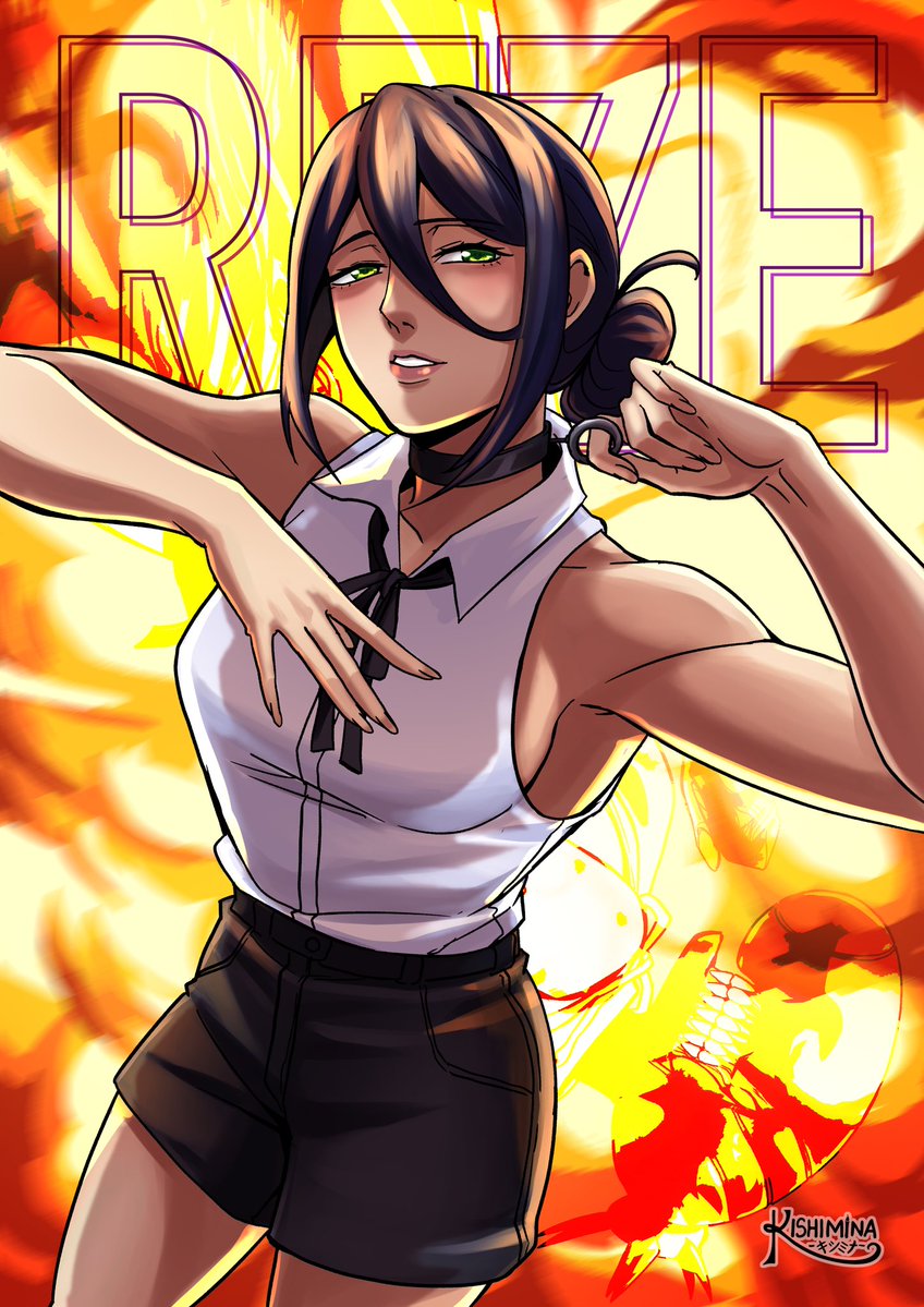 KishiminaZart's tweet photo. ARTTROBER 2026 Day 13
Reze (Chainsaw Man)

I used my old bomb devil art to filter XD 

Prompt list by Sir @Artgerm 

#reze #chainsawman #arttrober #arttrober2026 #anime https://t.co/b42tApzdOX
