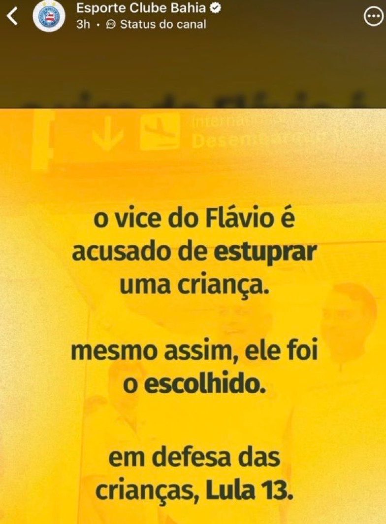 rodri_ecb's tweet photo. e o bahia que expôs o flávio bolsonaro no canal do whatsapp KKKKKKKKK

atitude de time gigante https://t.co/24Emz5yyws